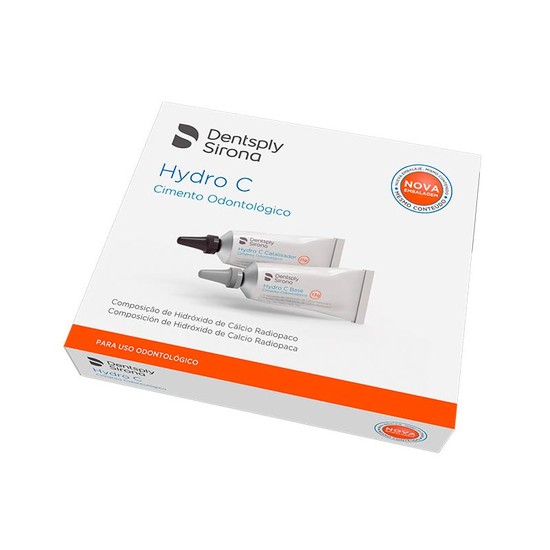 CIMENTO ODONTOLOGICO HYDRO C DE HIDROXIDO DE CALCIO RADIOPACO ( KIT C/01 PASTA BASE 13G + 01 PASTA CATALIZADORA 11G ) - DENTSPLY-1238699306