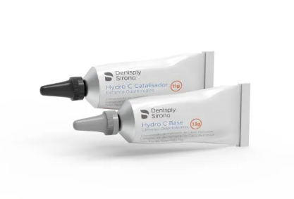 CIMENTO ODONTOLOGICO HYDRO C DE HIDROXIDO DE CALCIO RADIOPACO ( KIT C/01 PASTA BASE 13G + 01 PASTA CATALIZADORA 11G ) - DENTSPLY-146543118