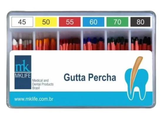 CONE DE GUTTA PERCHA - 45 A 80 2ª SERIE - REF.MK14-1082 CX.C/120 UNIDS.- MK LIFE-1131982835