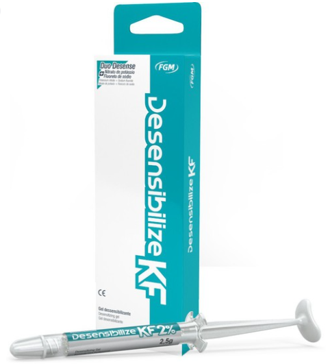 DESSENSIBILIZANTE GEL (DESENSIBILIZE KF 2% ) A BASE DE NITRATO DE POTASSIO E FLUORETO DE SODIO CX.C/01 SERINGA 2,5G - FGM-1405970969